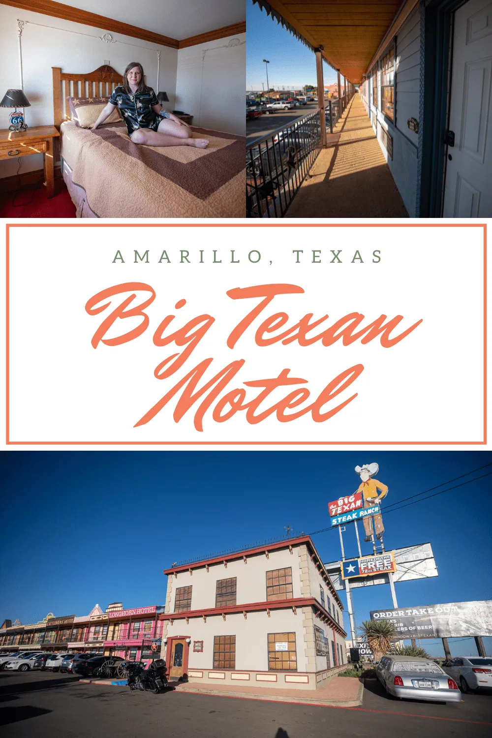 In a food coma after polishing off a 72-ounce steak challenge at the Big Texan Steakhouse? Need to sleep it off? I know just the place. If you're looking for unique accommodation on Route 66 look no further than the Big Texan Motel in Amarillo, Texas. Stay next to the famous steakhouse on your Route 66 road trip.  #RoadTrips #RoadTripStop #Route66 #Route66RoadTrip #TexasRoute66 #Texas #TexasRoadTrip #TexasRoadsideAttractions #RoadsideAttractions #RoadsideAttraction #RoadsideAmerica #RoadTrip