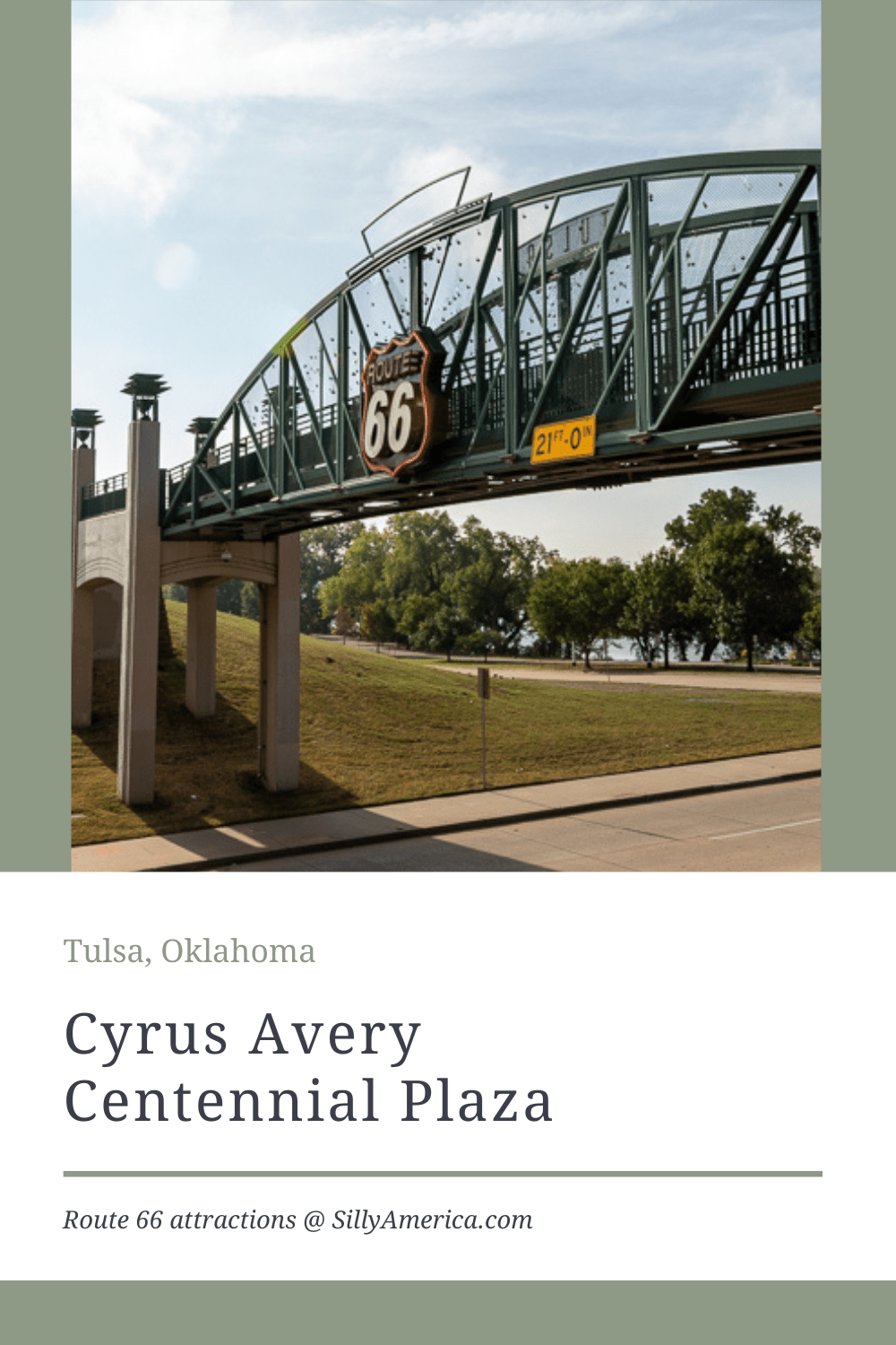 Cyrus Avery is known as the father of Route 66. He created the route while a member of the board appointed to create the Federal Highway System. His legacy is celebrated in Tulsa, Oklahoma at the Cyrus Avery Centennial Plaza.  #TULSA #TulsaOklahoma #RoadTrips #RoadTripStop #Route66 #Route66RoadTrip #OklahomaRoute66 #Oklahoma #OklahomaRoadTrip #OklahomaRoadsideAttractions #RoadsideAttractions #RoadsideAttraction #RoadsideAmerica #RoadTrip