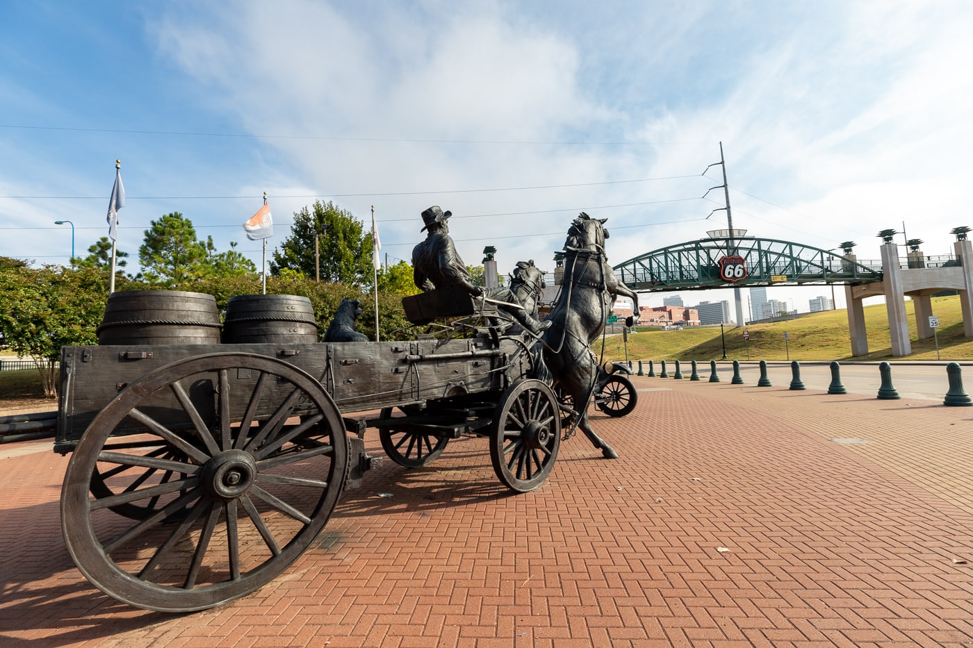 Cyrus Avery Centennial Plaza in Tulsa, Oklahoma celebrates Route 66