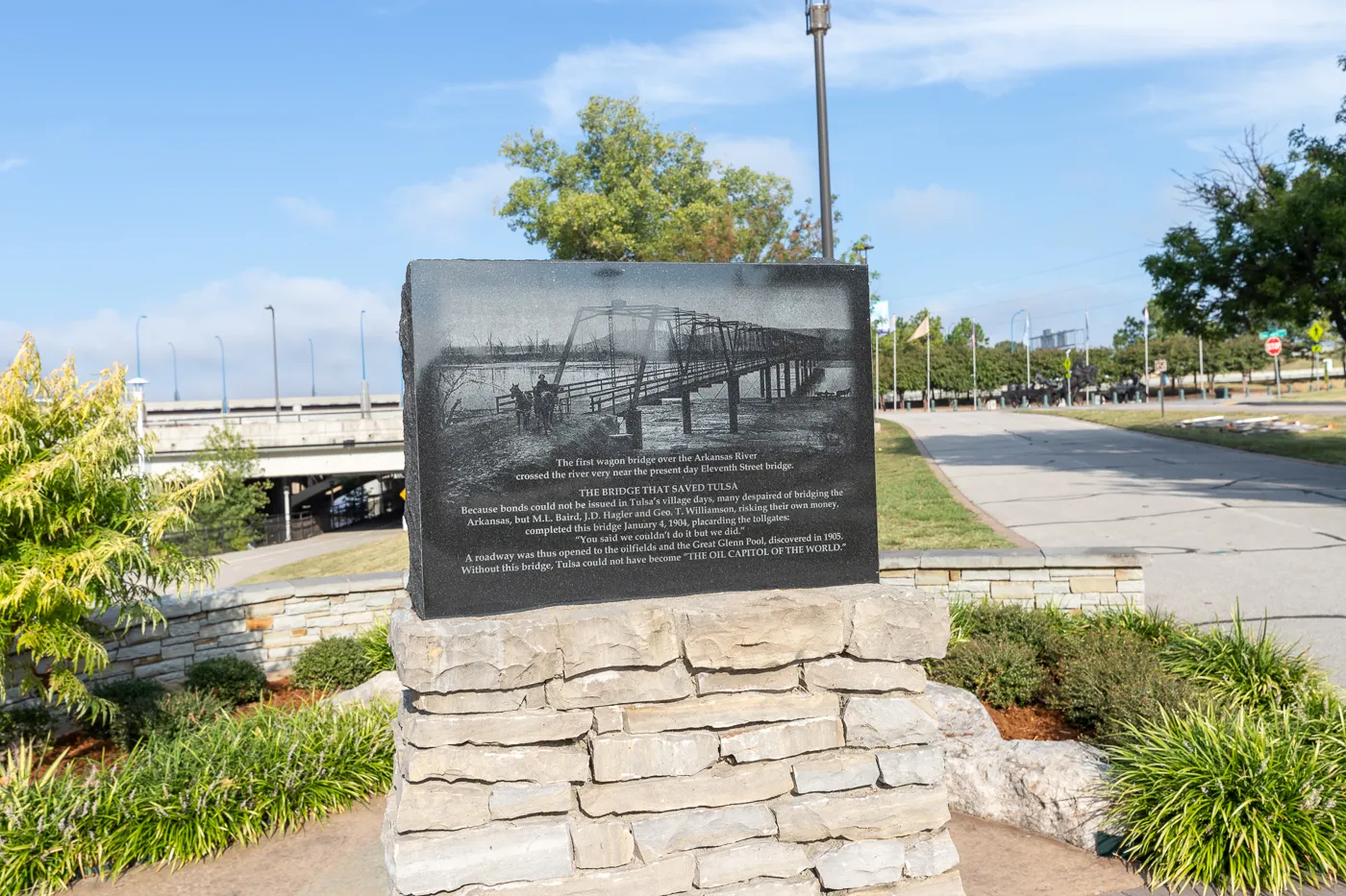 Cyrus Avery Centennial Plaza in Tulsa, Oklahoma celebrates Route 66