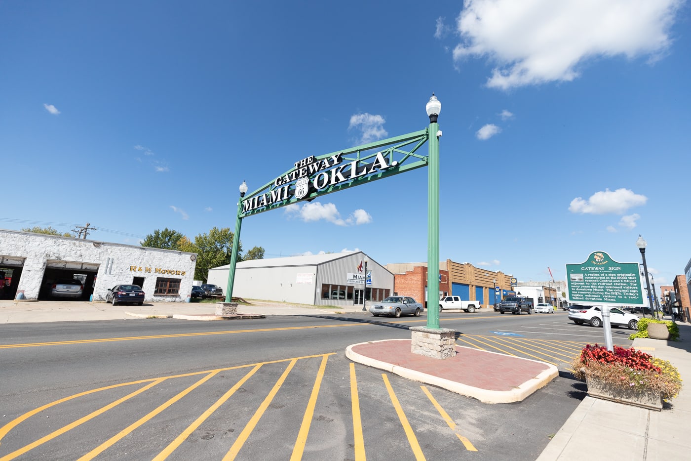 Gateway to Route 66 Arch in Miami, Oklahoma