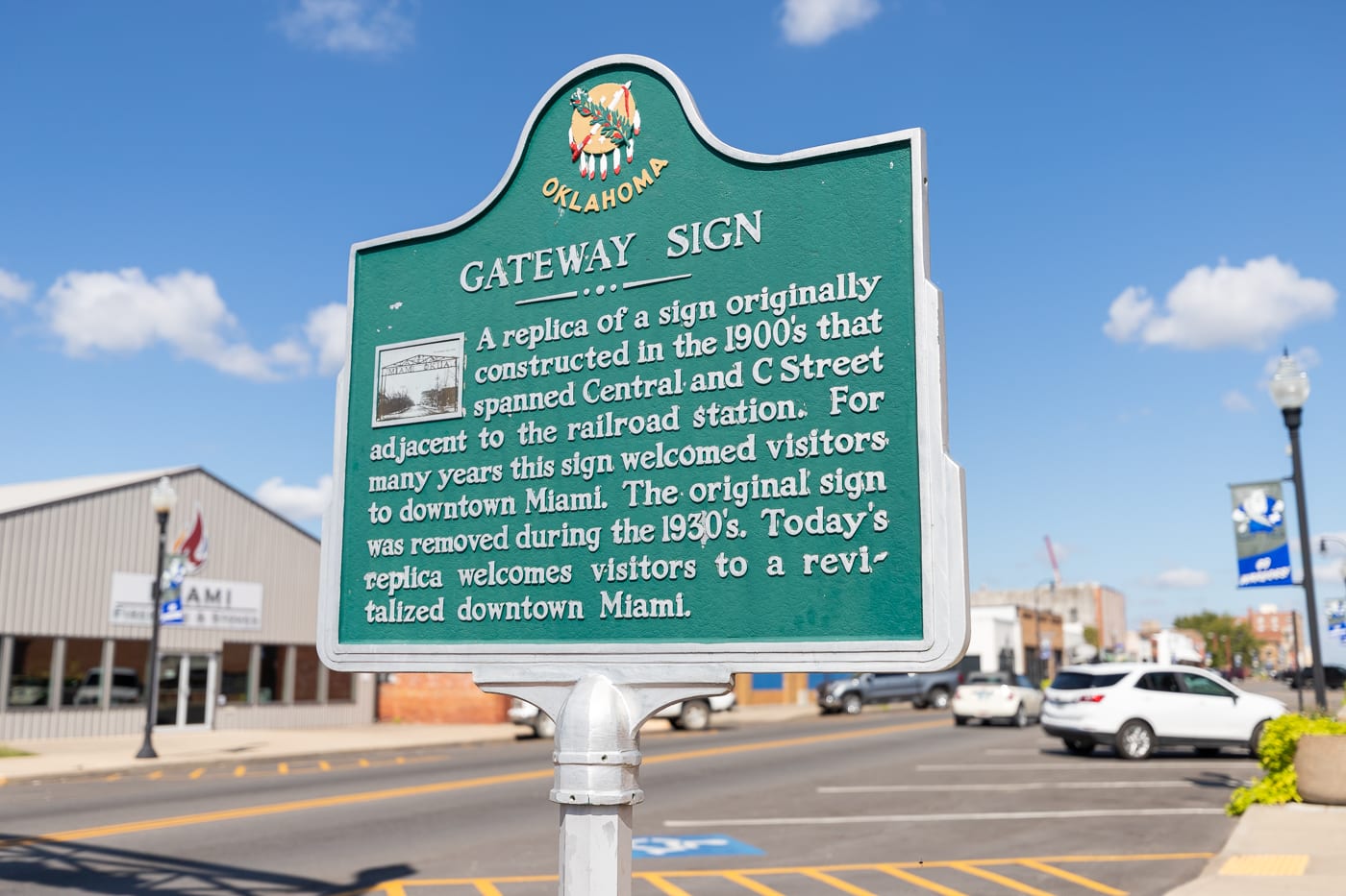 Gateway to Route 66 Arch in Miami, Oklahoma