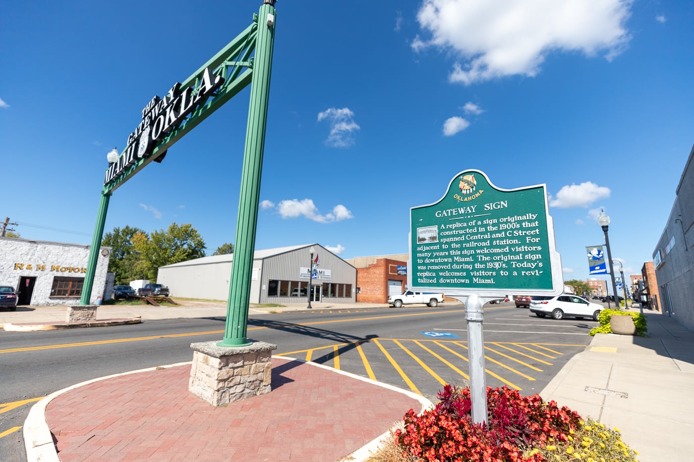 Gateway to Route 66 Arch in Miami, Oklahoma