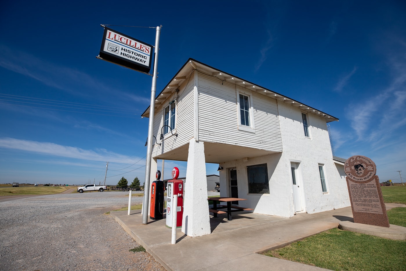 Lucille's Historic Highway Gas Station in Hydro, Oklahoma on Route 66