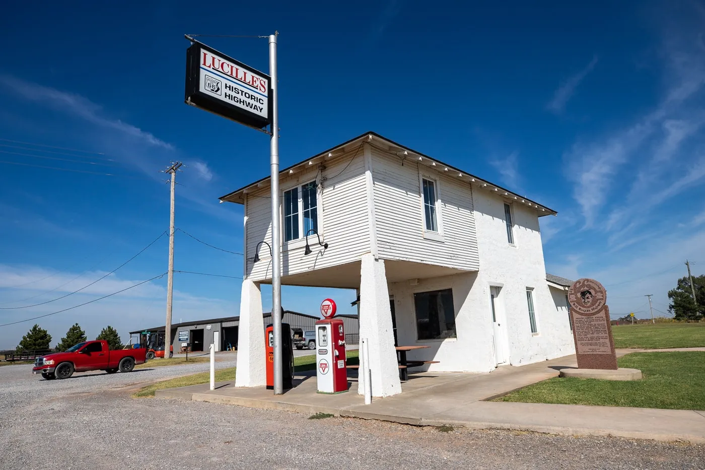 Lucille's Historic Highway Gas Station in Hydro, Oklahoma on Route 66