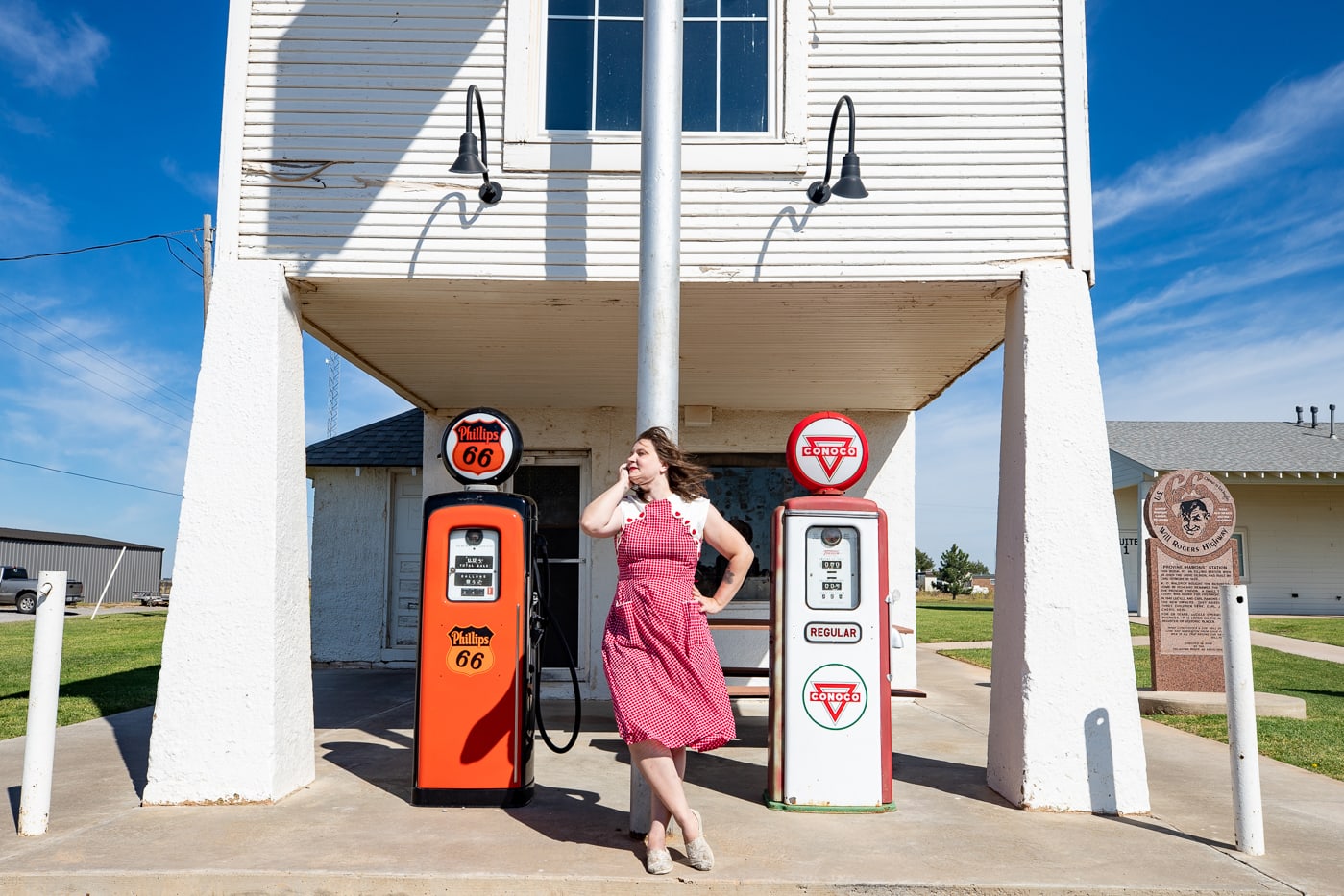 Lucille's Historic Highway Gas Station in Hydro, Oklahoma on Route 66