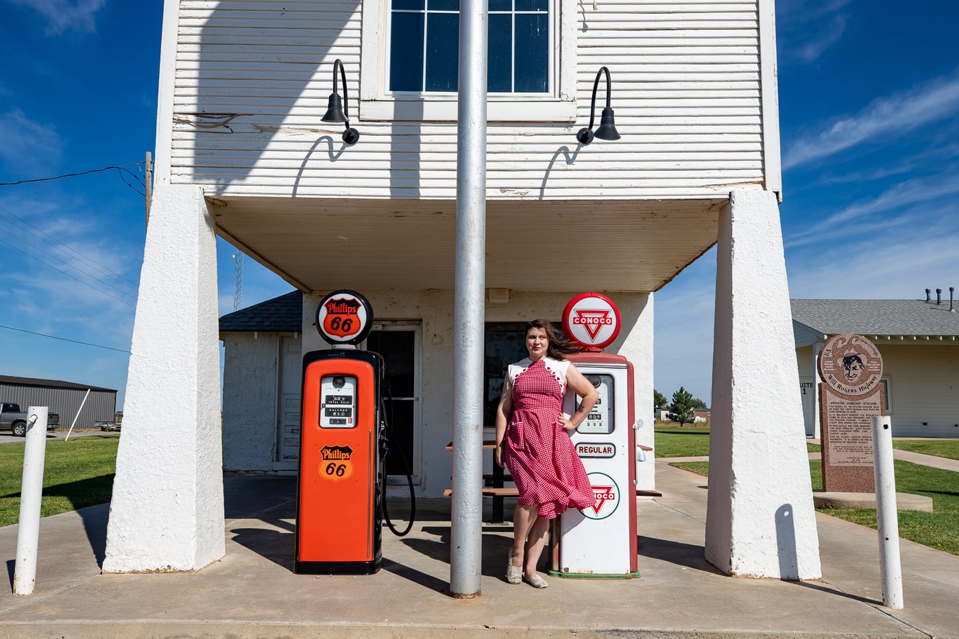 Lucille's Historic Highway Gas Station in Hydro, Oklahoma on Route 66