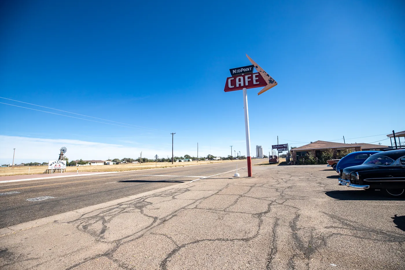 Route 66 Midpoint Cafe in Adrian, Texas