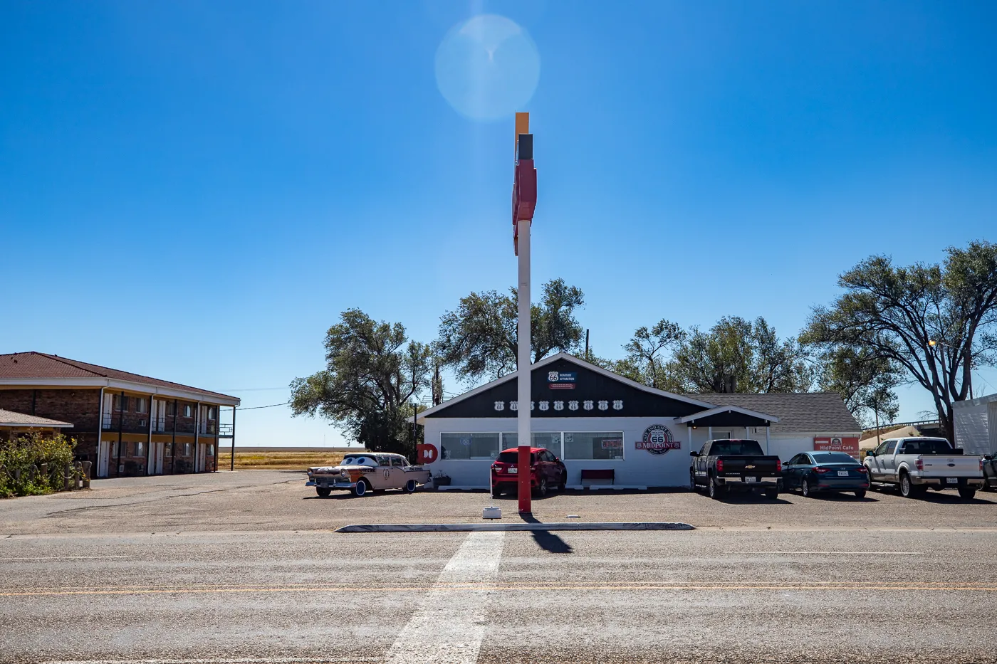 Route 66 Midpoint Cafe in Adrian, Texas