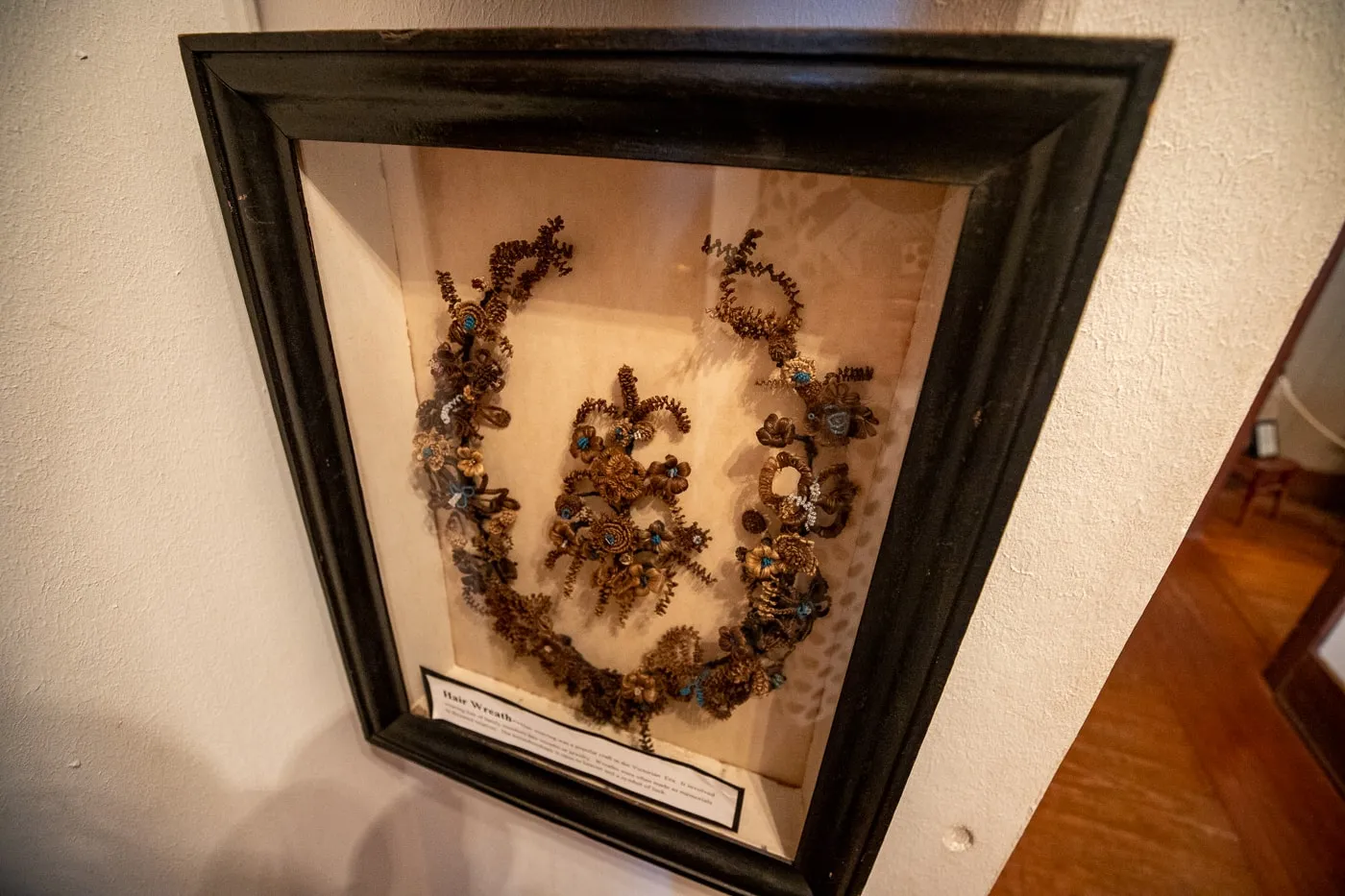 Artwork made from hair - Old Town Museum at the National Route 66 Museum in Elk City, Oklahoma