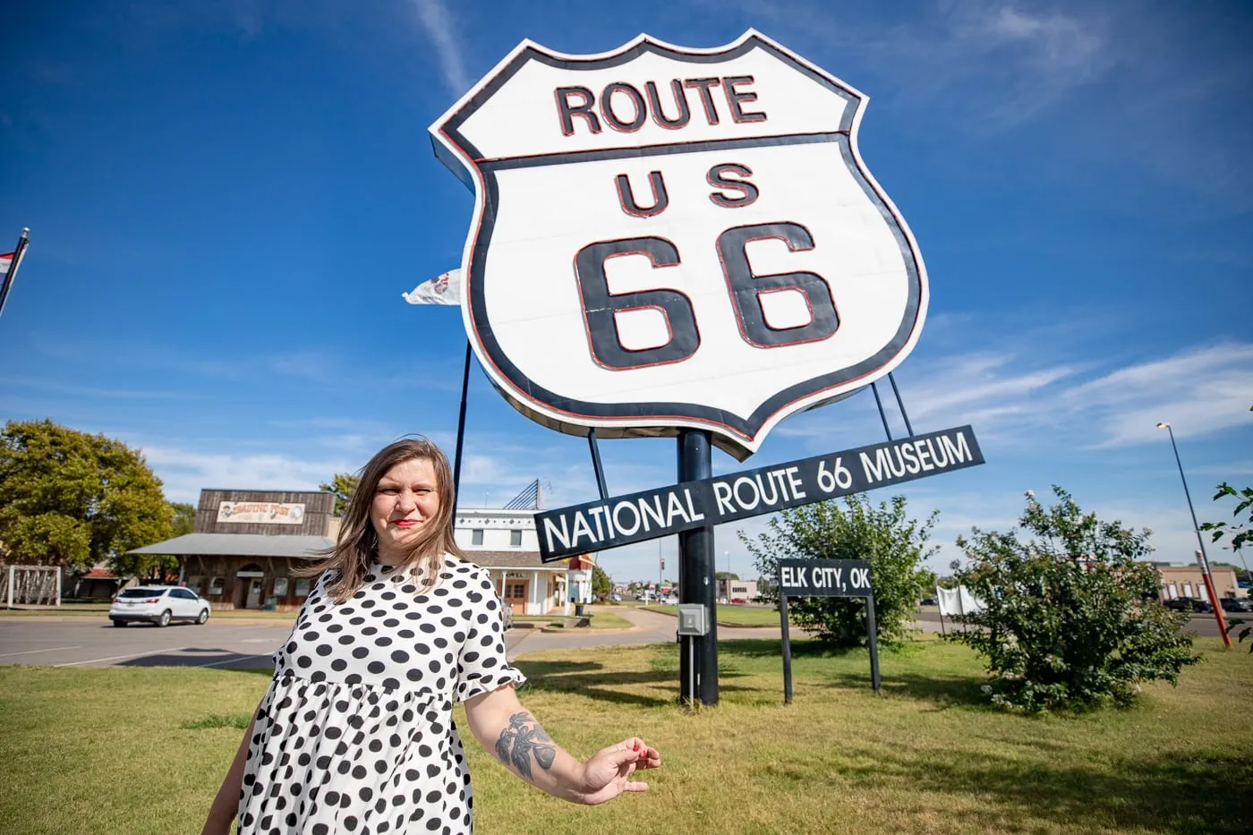 Giant Route 66 Sign at the National Route 66 Museum in Elk City, Oklahoma