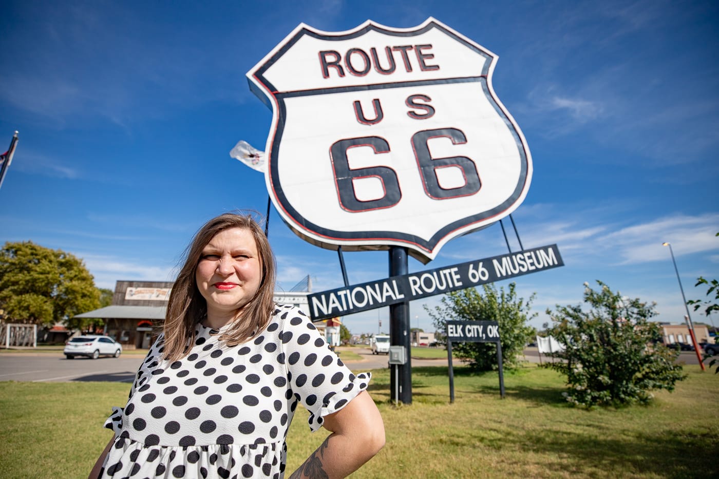 Giant Route 66 Sign at the National Route 66 Museum in Elk City, Oklahoma