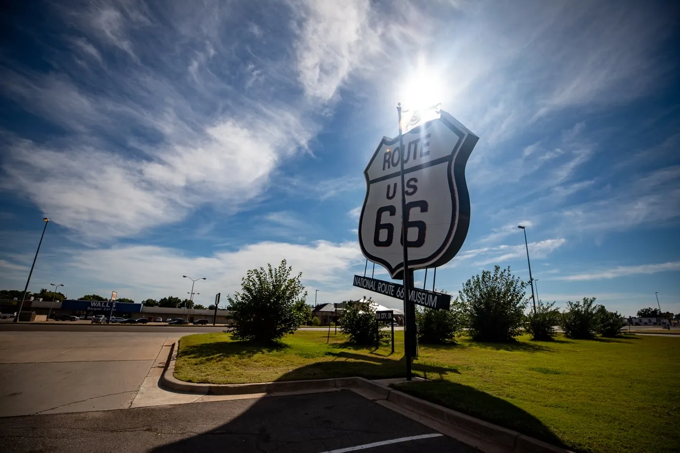 Giant Route 66 Sign at the National Route 66 Museum in Elk City, Oklahoma