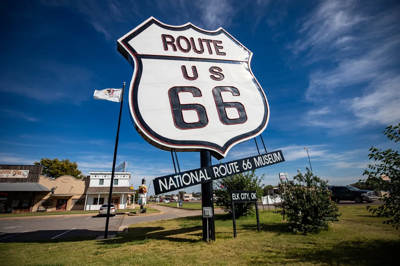 Giant Route 66 Sign at the National Route 66 Museum in Elk City, Oklahoma