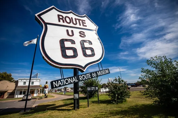 Giant Route 66 Sign at the National Route 66 Museum in Elk City, Oklahoma