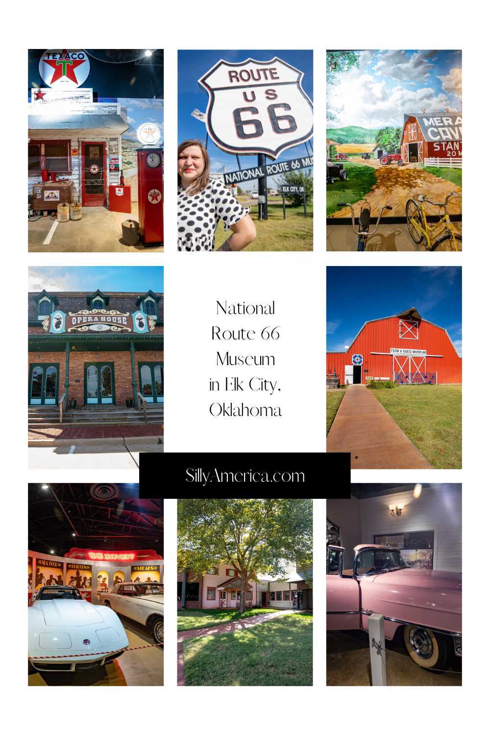 The National Route 66 Museum in Elk City, Oklahoma celebrates the Mother Road in both Oklahoma and beyond. Focused on the people who lived and work on the Mother Road along with the automobiles and places that defined it, the museum campus offers an interactive tour through history.   #RoadTrips #RoadTripStop #Route66 #Route66RoadTrip #OklahomaRoute66 #Oklahoma #OklahomaRoadTrip #OklahomaRoadsideAttractions #RoadsideAttractions #RoadsideAttraction #RoadsideAmerica #RoadTrip