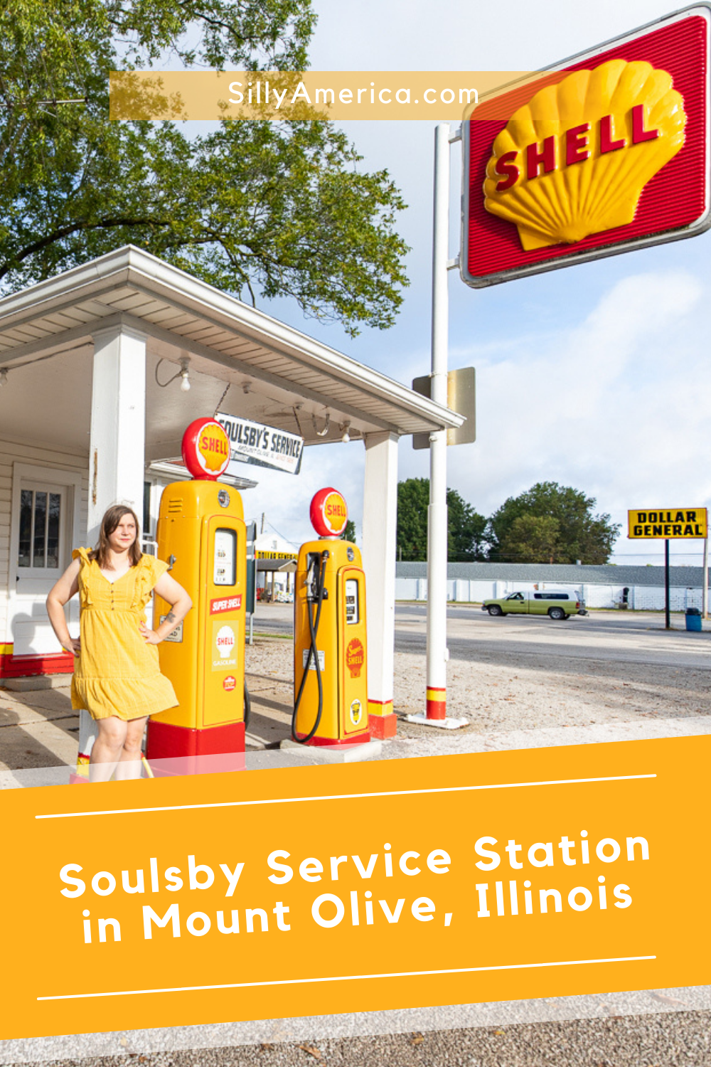 Soulsby Service Station in Mount Olive, Illinois is a historic gas station that served Route 66 travelers for decades. In fact this site is one of the oldest and longest running service stations on all of Route 66 and the oldest usable service station on the highway in Illinois.  #RoadTrips #RoadTripStop #Route66 #Route66RoadTrip #IllinoisRoute66 #Illinois #IllinoisRoadTrip #IllinoisRoadsideAttractions #RoadsideAttractions #RoadsideAttraction #RoadsideAmerica #RoadTrip
