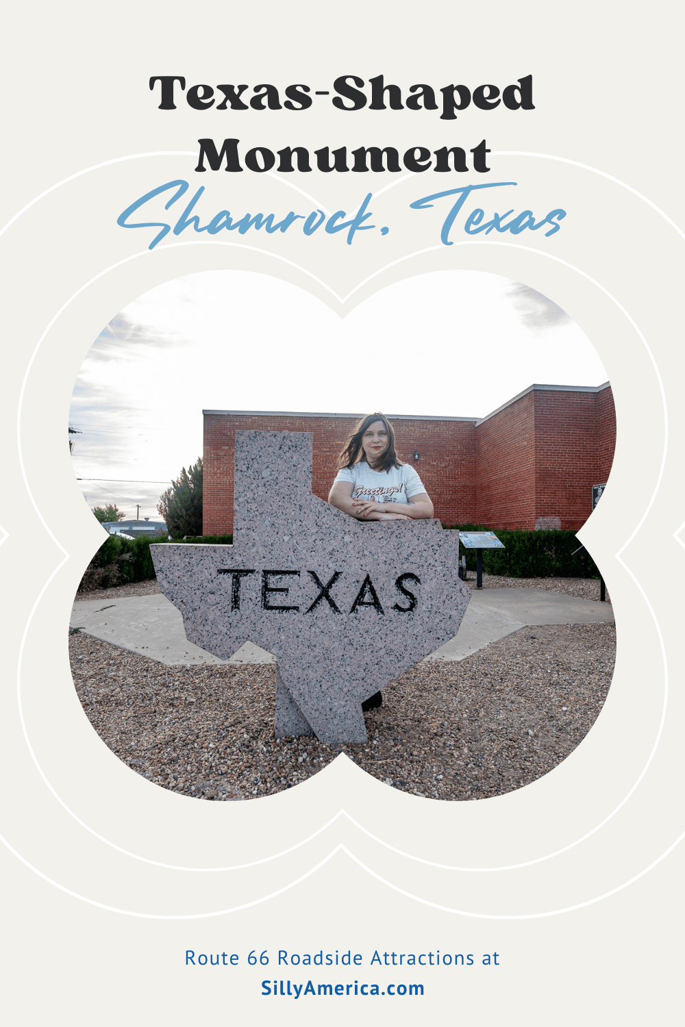Everything is bigger in Texas, so it is only appropriate to find a big, well, Texas, there. Find this big Texas-shaped monument in Shamrock, Texas on Route 66. This roadside attraction is located at the historic Conoco Tower Station and U-Drop Inn Café in Shamrock, Texas on Route 66.  #RoadTrips #RoadTripStop #Route66 #Route66RoadTrip #TexasRoute66 #Texas #TexasRoadTrip #TexasRoadsideAttractions #RoadsideAttractions #RoadsideAttraction #RoadsideAmerica #RoadTrip 