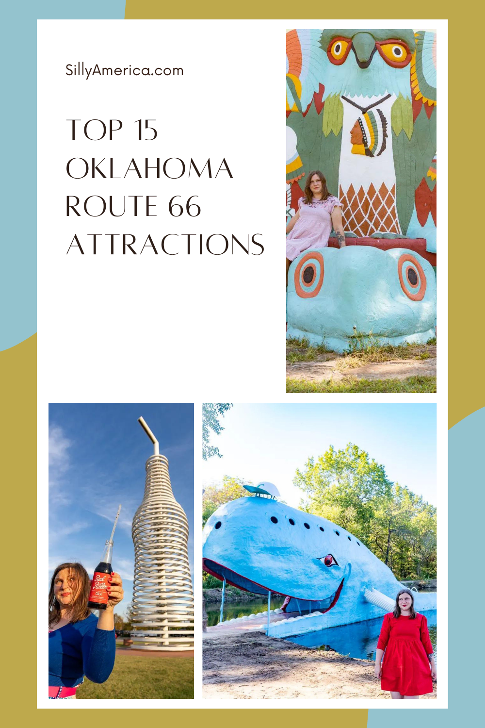 Route 66 runs 2,238 miles between Chicago and Los Angeles and around 400 of those miles run through Oklahoma. At every turn you’ll find something new and fun to see. Whether it’s a piece of original road, a classic diner, a weird roadside attraction, or an informative museum, Oklahoma Route 66 attractions abound on the Mother Road. Are you ready to get your kicks on Oklahoma Route 66? Let’s check out the top 10 Oklahoma Route 66 Attractions to see on this stretch of your road trip. #Route66