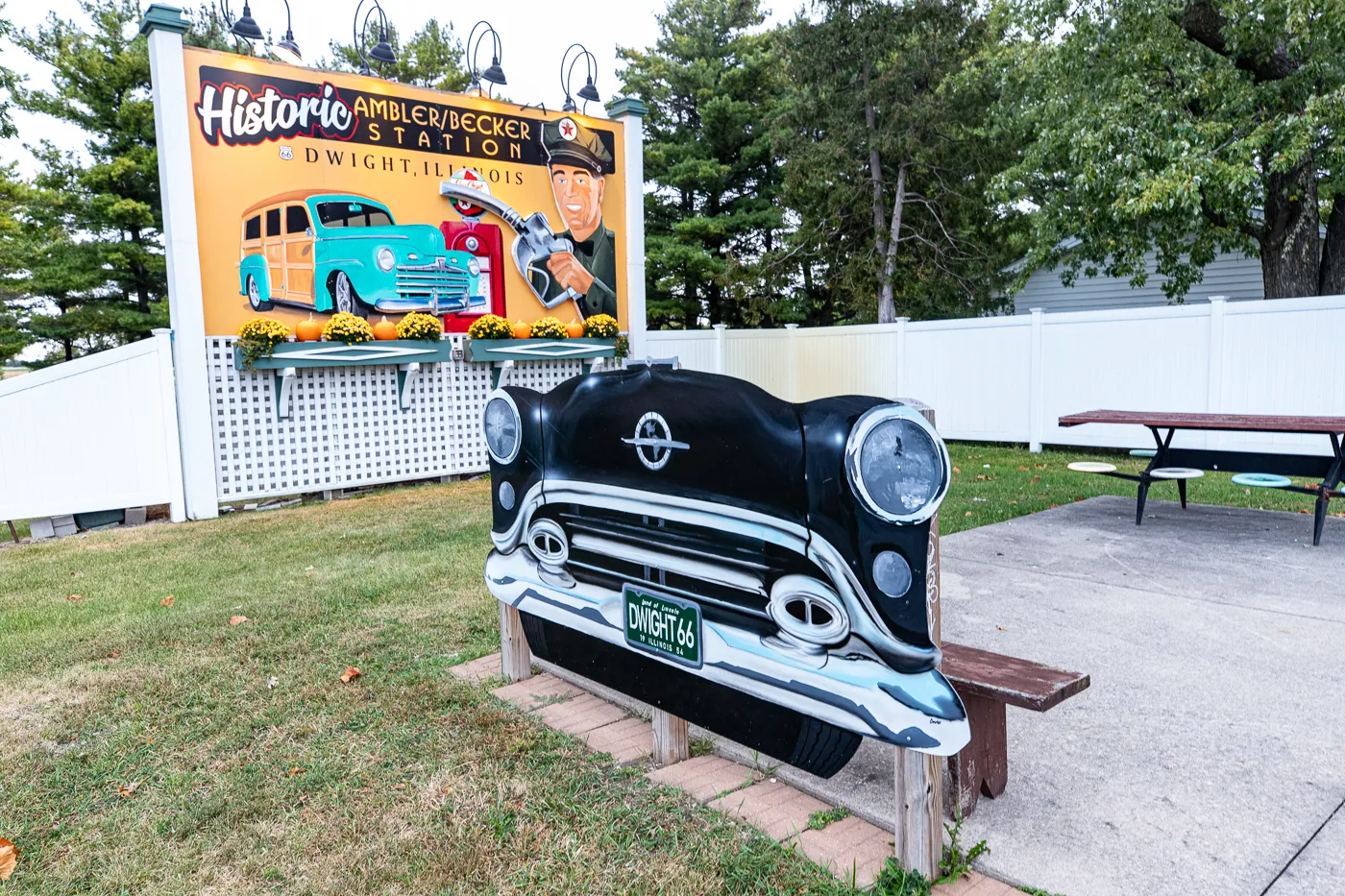 Ambler's Texaco Gas Station in Dwight, Illinois Route 66 Roadside Attraction