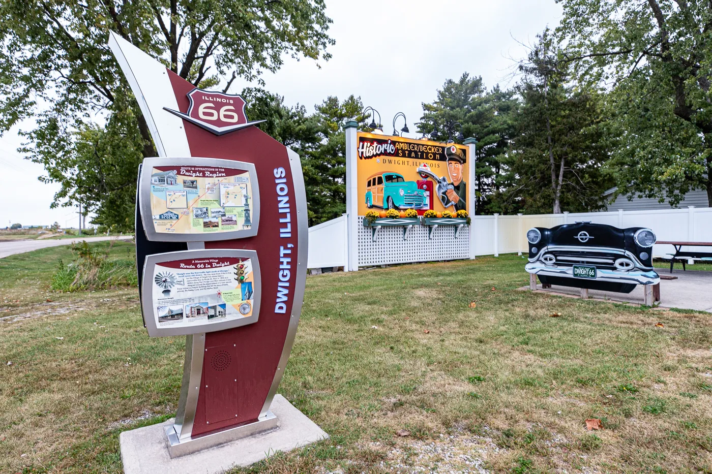 Ambler's Texaco Gas Station in Dwight, Illinois Route 66 Roadside Attraction