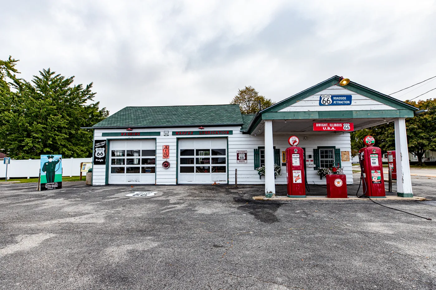 Ambler's Texaco Gas Station in Dwight, Illinois Route 66 Roadside Attraction