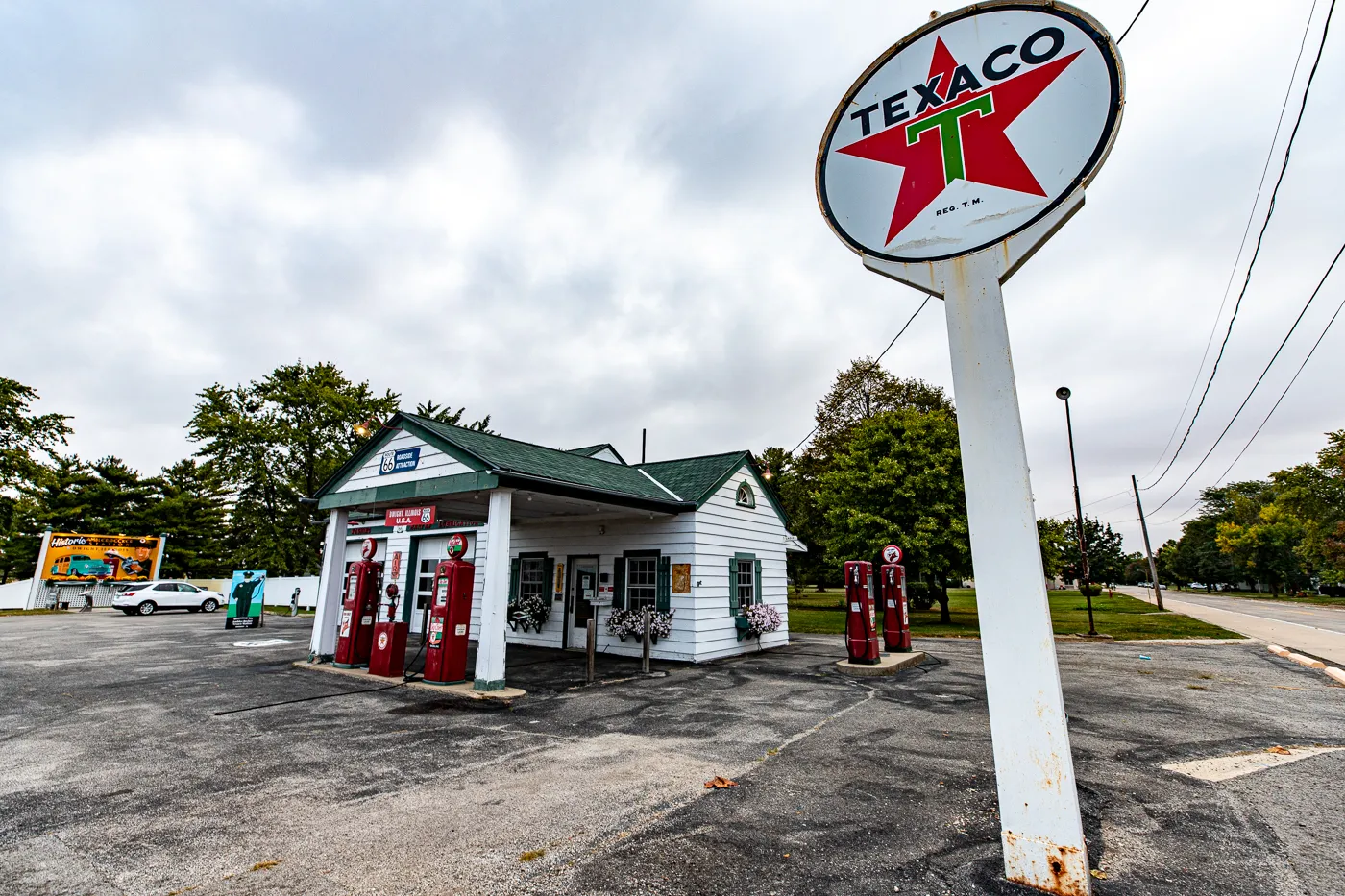 Ambler's Texaco Gas Station in Dwight, Illinois Route 66 Roadside Attraction