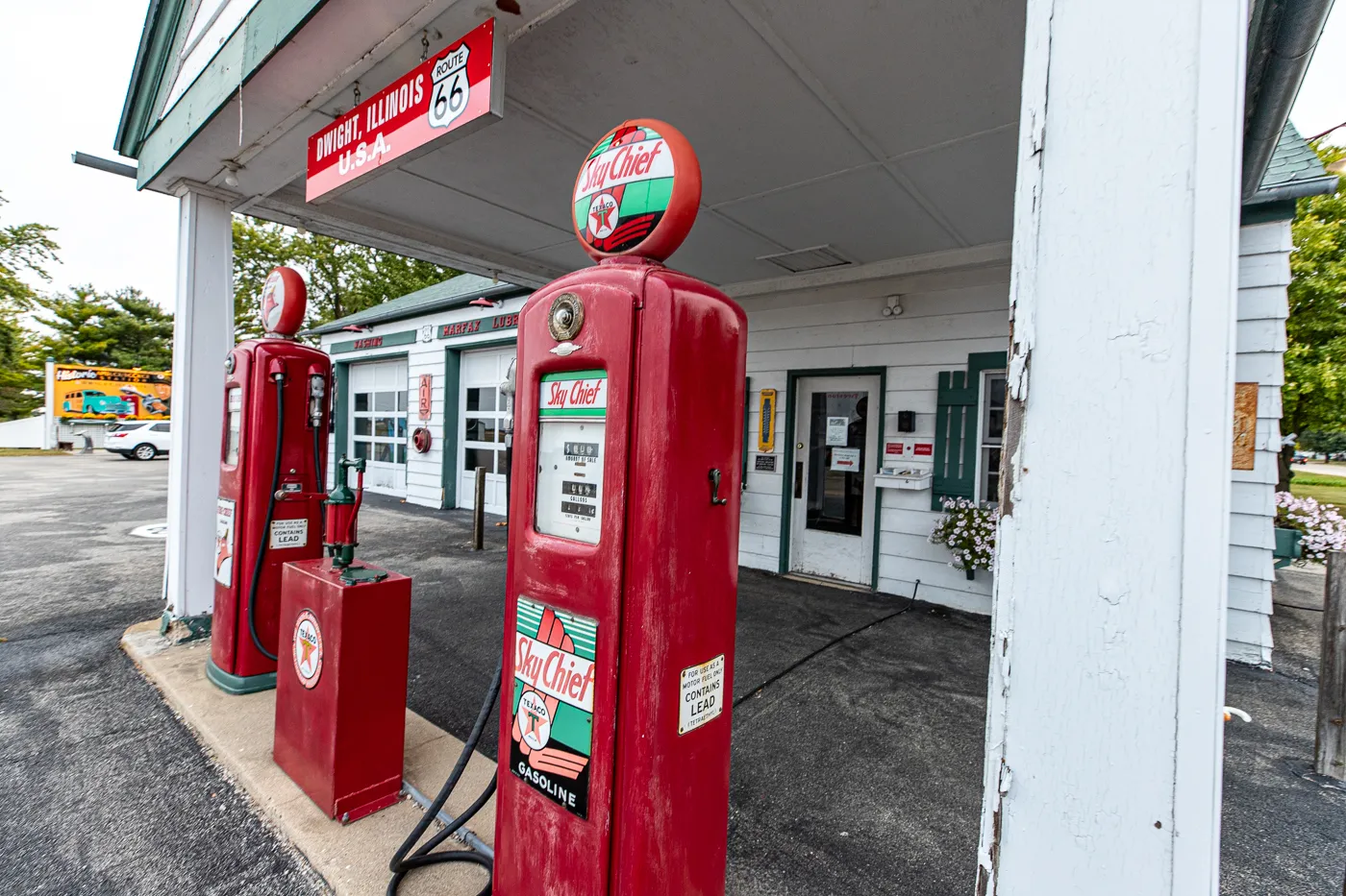 Ambler's Texaco Gas Station in Dwight, Illinois Route 66 Roadside Attraction