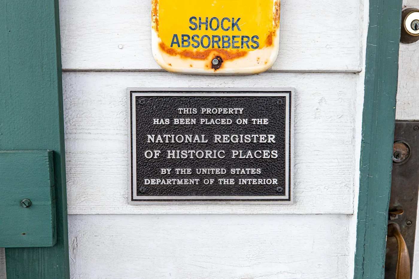 This property has been placed on the National Register of Historic Places by the United States Department of the Interior - Ambler's Texaco Gas Station in Dwight, Illinois Route 66 Roadside Attraction