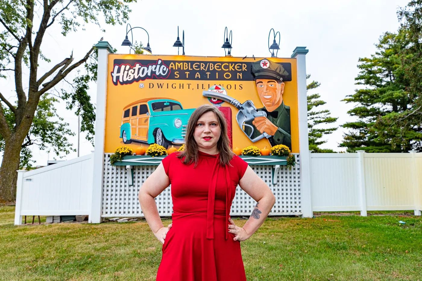 Ambler's Texaco Gas Station in Dwight, Illinois Route 66 Roadside Attraction