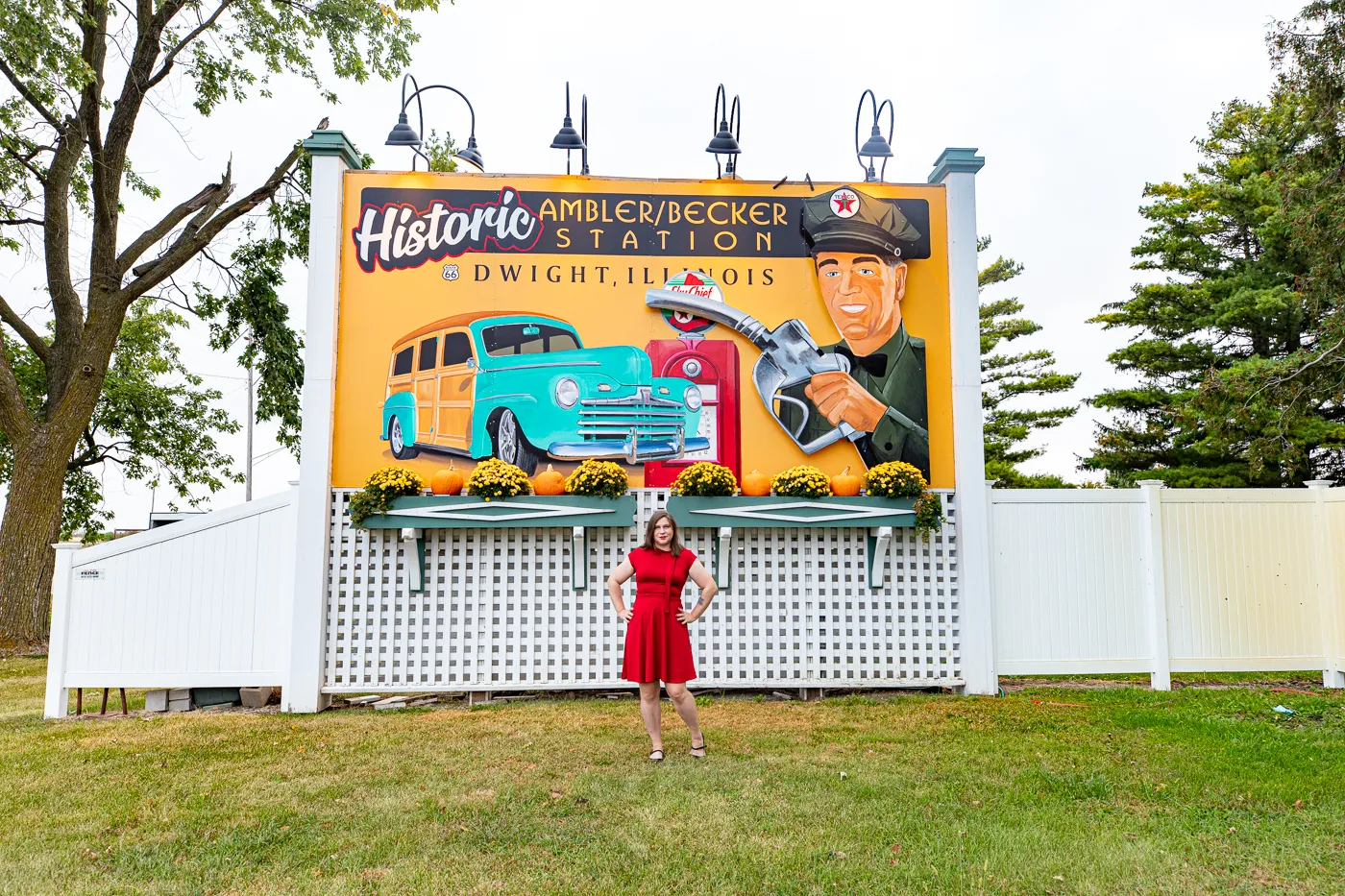 Ambler's Texaco Gas Station in Dwight, Illinois Route 66 Roadside Attraction