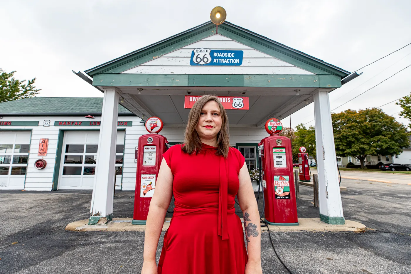 Ambler's Texaco Gas Station in Dwight, Illinois Route 66 Roadside Attraction