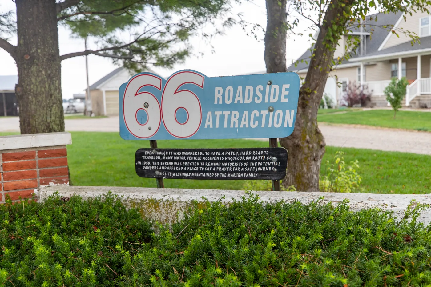 Our Lady of the Highway Shrine on Route 66 in Raymond, Illinois