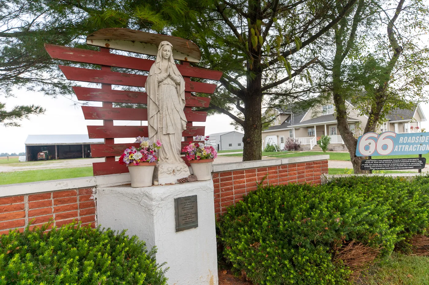 Our Lady of the Highway Shrine on Route 66 in Raymond, Illinois