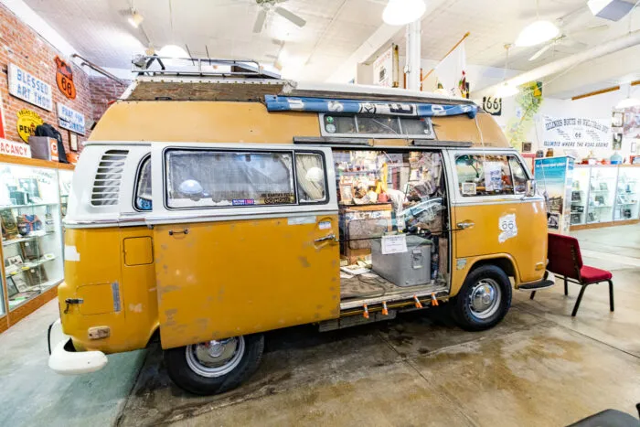 Bob Waldmire's VW Van at the Illinois Route 66 Hall of Fame & Museum in Pontiac, Illinois