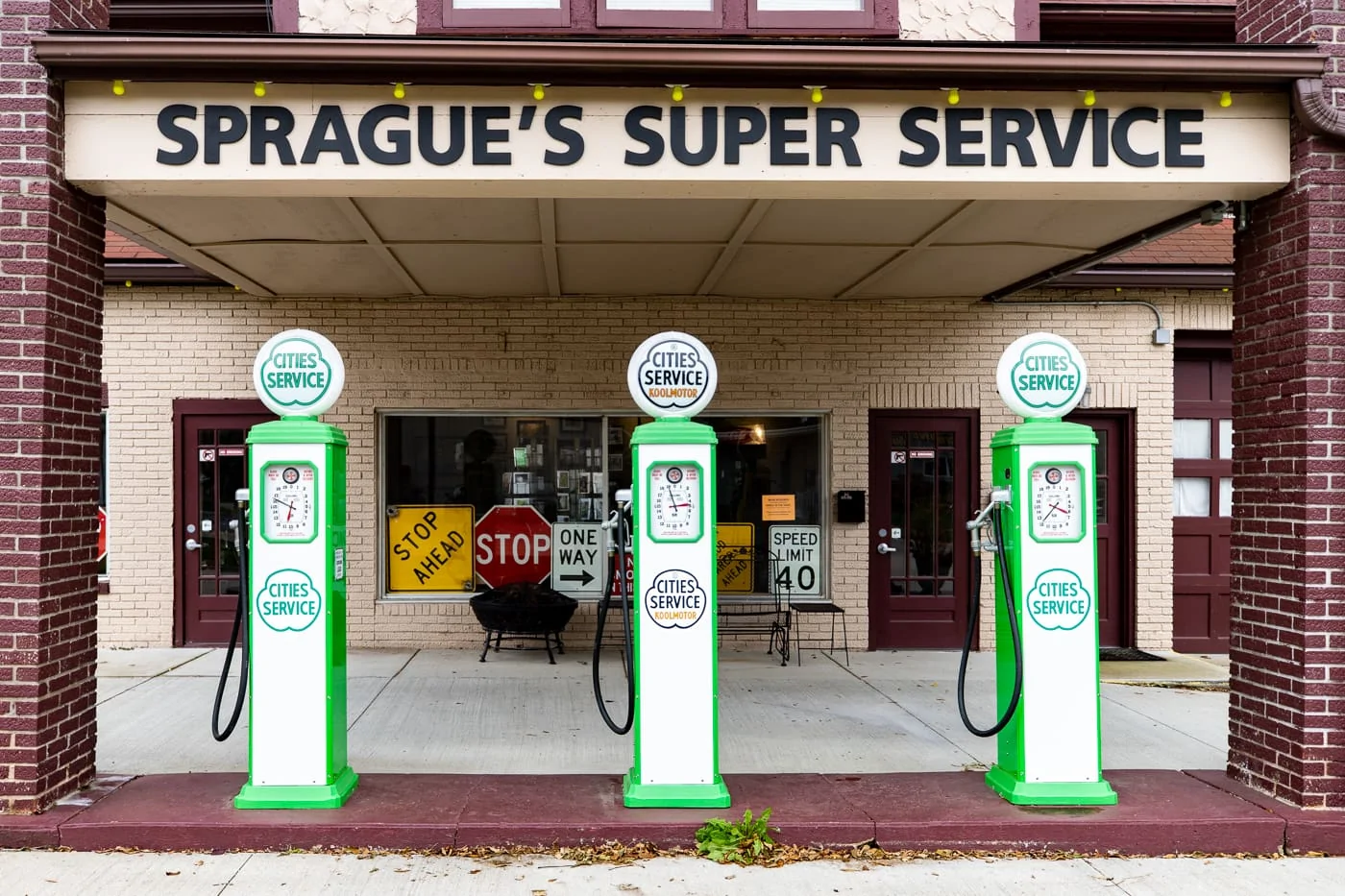 Sprague's Super Service Station in Normal, Illinois Route 66 Roadside Attraction