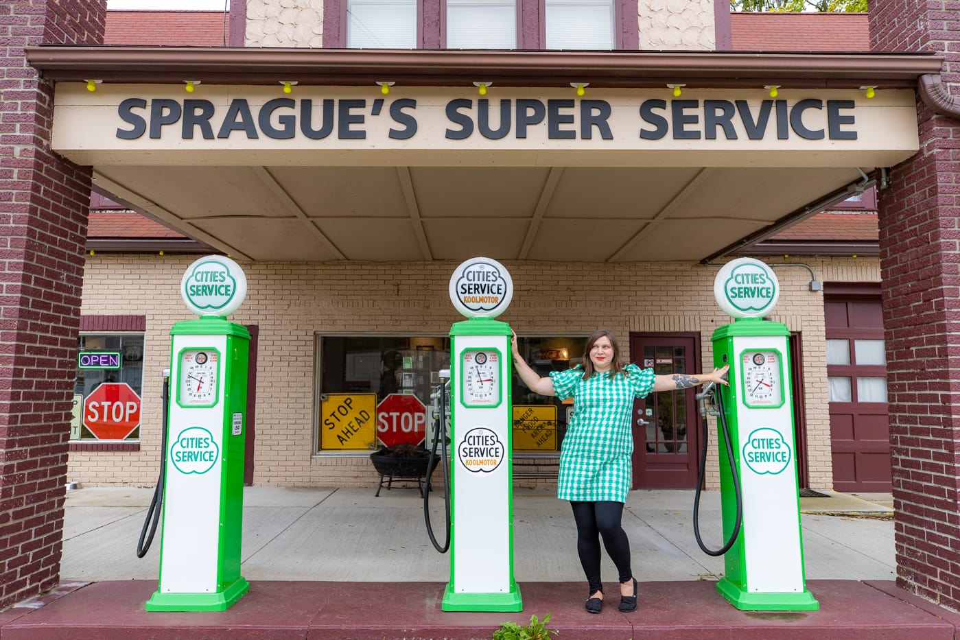 Sprague's Super Service Station in Normal, Illinois Route 66 Roadside Attraction