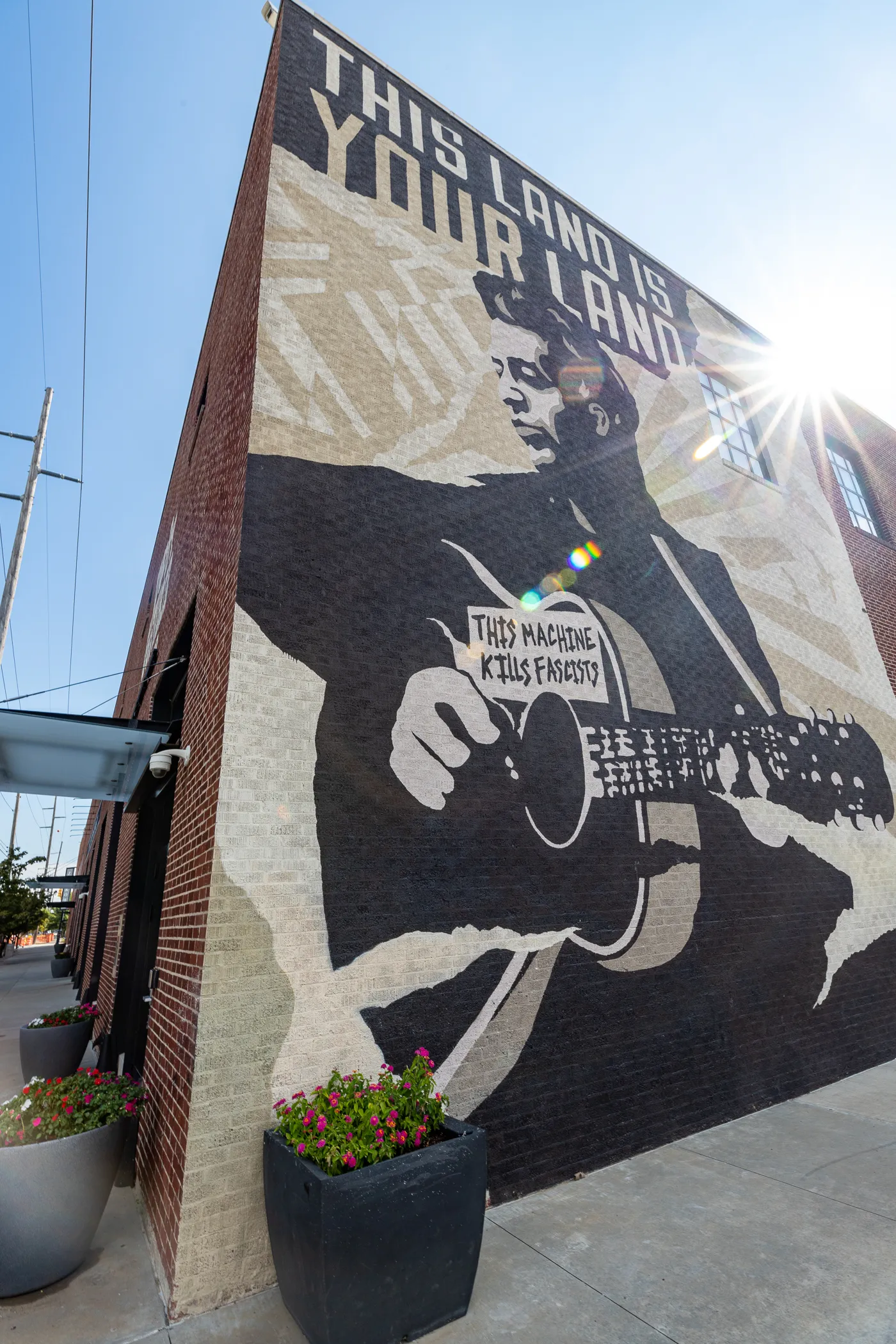 Woody Guthrie Mural in Tulsa, Oklahoma