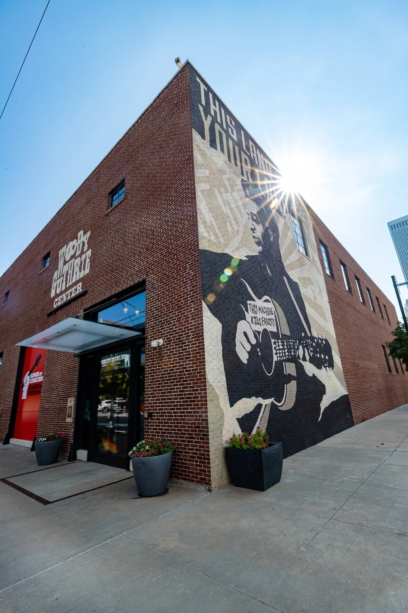 Woody Guthrie Mural in Tulsa, Oklahoma