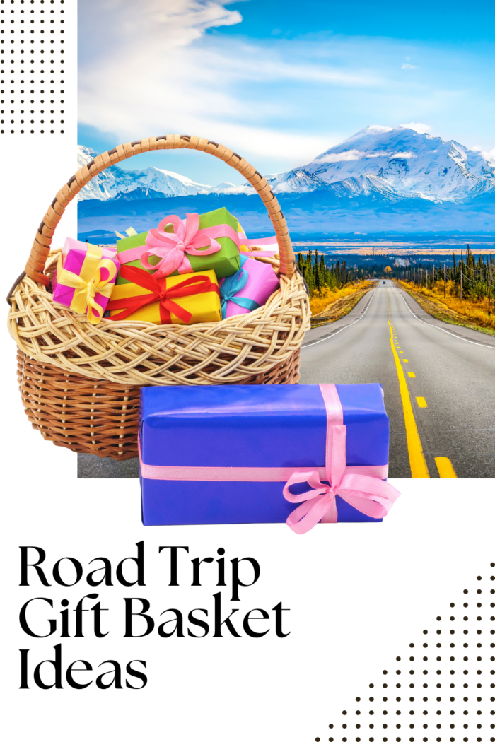 Road trip gift baskets are a fun way to surprise and send off someone you know who is taking a big trip. A big bag of stuff personalized to their tastes, style, and destination. A good road trip gift basket will contain a variety of different items that fill different needs: something to plan, something to use, something to wear, something to entertain, and something to eat. Here are some ides for the best things to include. #RoadTrip #RoadTrips #GiftBasket #GiftBasketIdeas #RoadTripGiftBasket