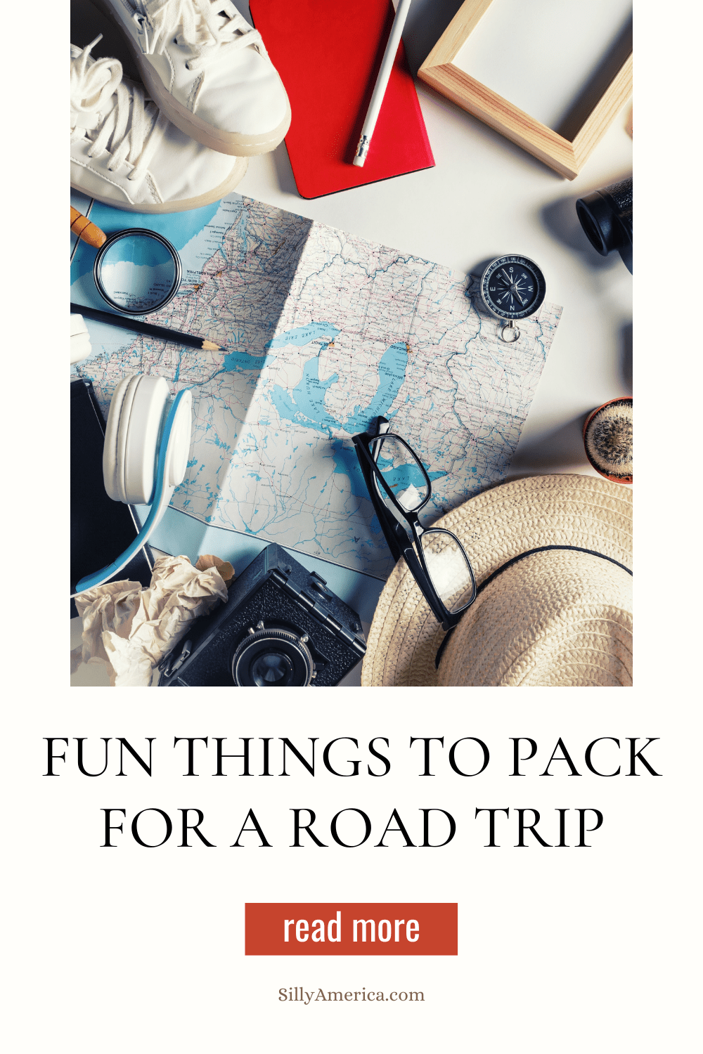Clean underwear. An extra set of car keys. Your drivers license. There is an endless list of things you should pack for a road trip. But the key word there is should. Sure, you should always pack a car emergency kit, but what are some fun things to pack on a road trip? Things that make the drive easier, your photos more interesting, and your vacation more relaxing? #RoadTrip #RoadTripPlanning #RoadTripPacking #PackingList #Travel #TravelPacking