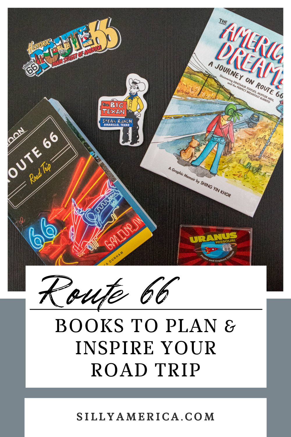 If you're planning a Route 66 road trip and are looking for a guidebook to help determine your stops, books to entertain your kids, books that will inspire and inform, or books that will entertain you, check out these must-read Route 66 Books. #Route66 #travel #RoadTrip #Route66RoadTrip #Guidebook #Books