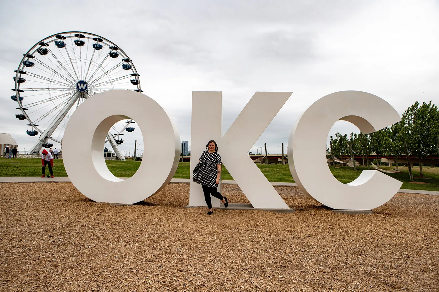 Wheeler Ferris Wheel and OKC Sign in Oklahoma City