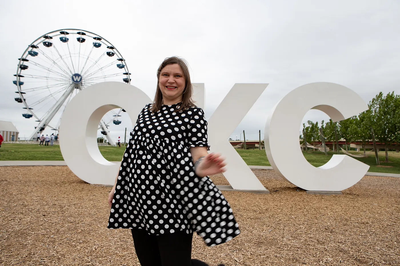 Wheeler Ferris Wheel and OKC Sign in Oklahoma City