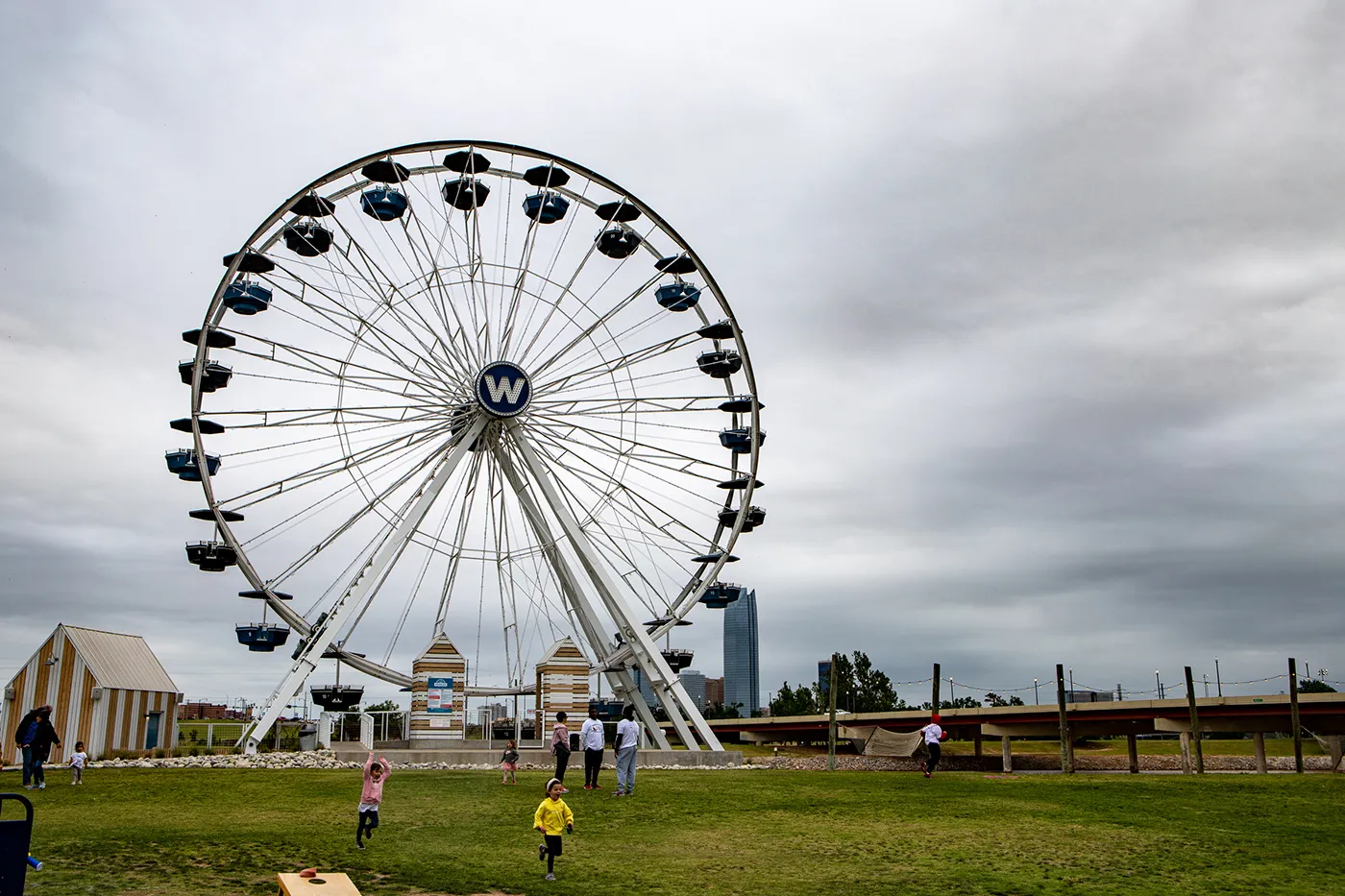 Wheeler Ferris Wheel and OKC Sign in Oklahoma City