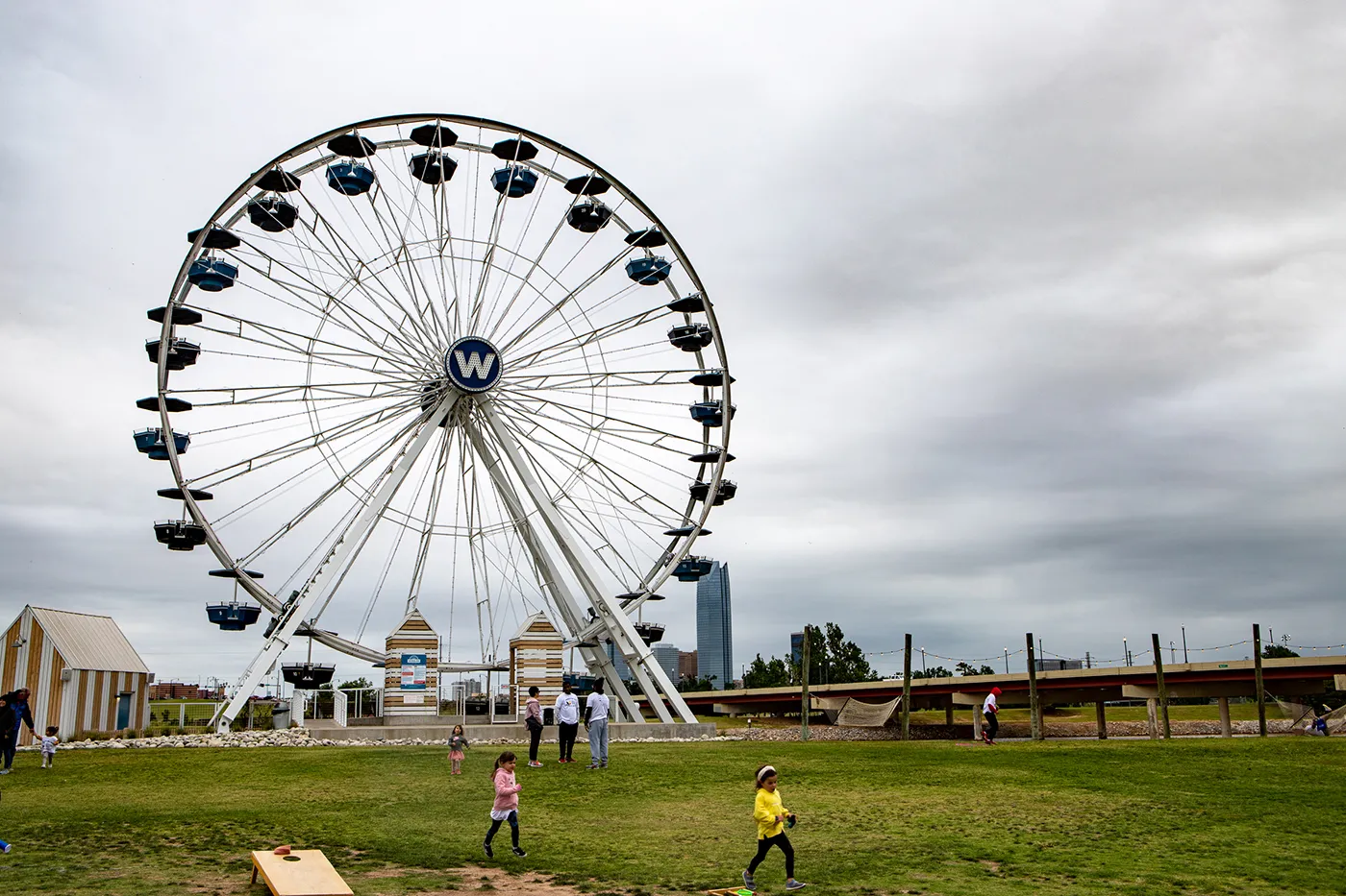 Wheeler Ferris Wheel and OKC Sign in Oklahoma City