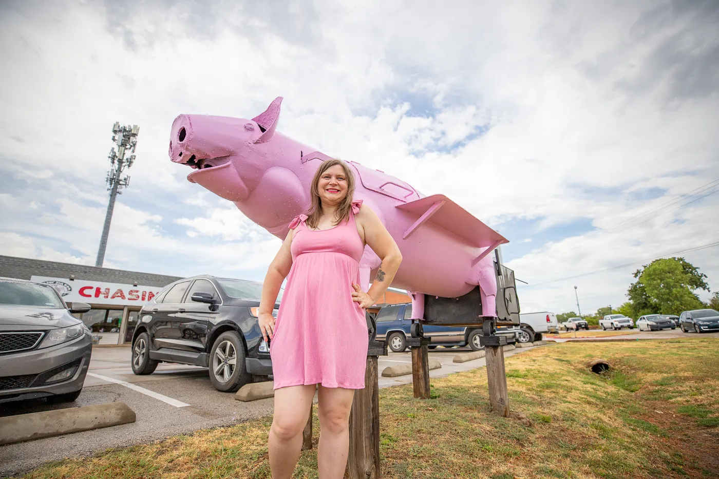 Big Pink Pig Smoker in Lake Dallas, Texas