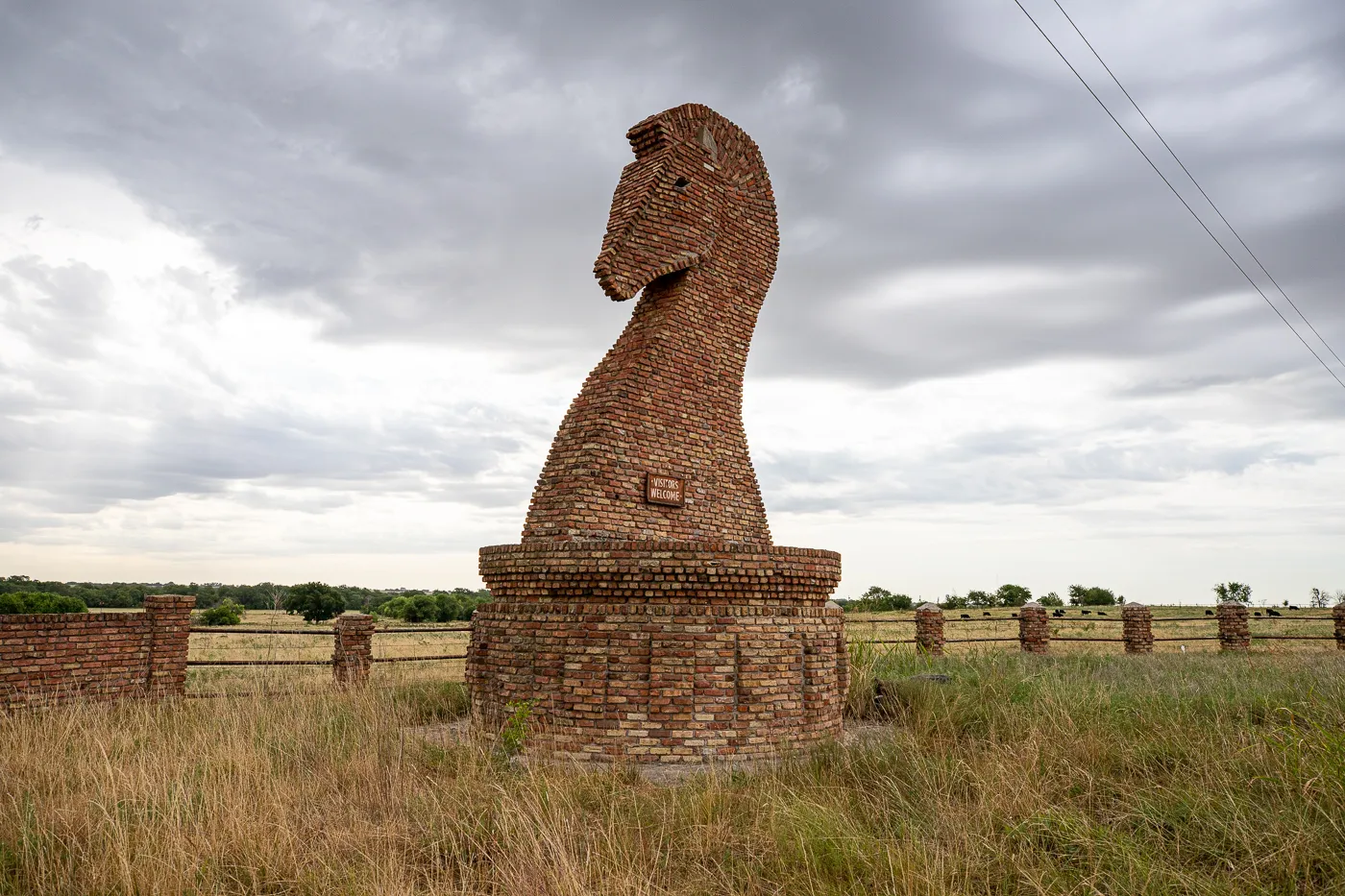 Giant Horse Chess Piece in Gainesville, Texas I-35 Roadside Attraction