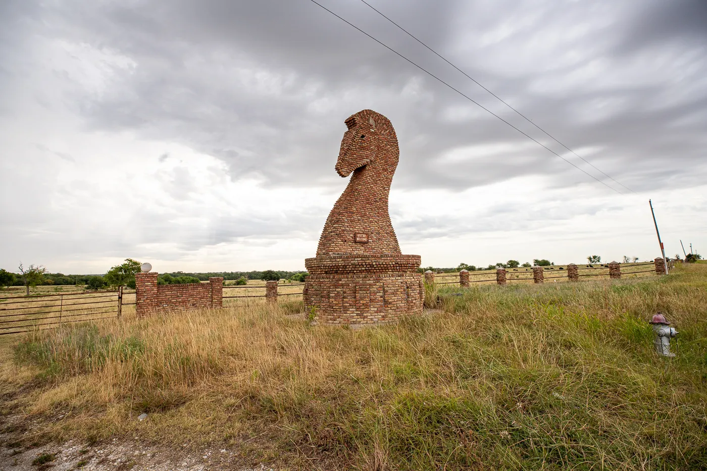 Giant Horse Chess Piece in Gainesville, Texas I-35 Roadside Attraction