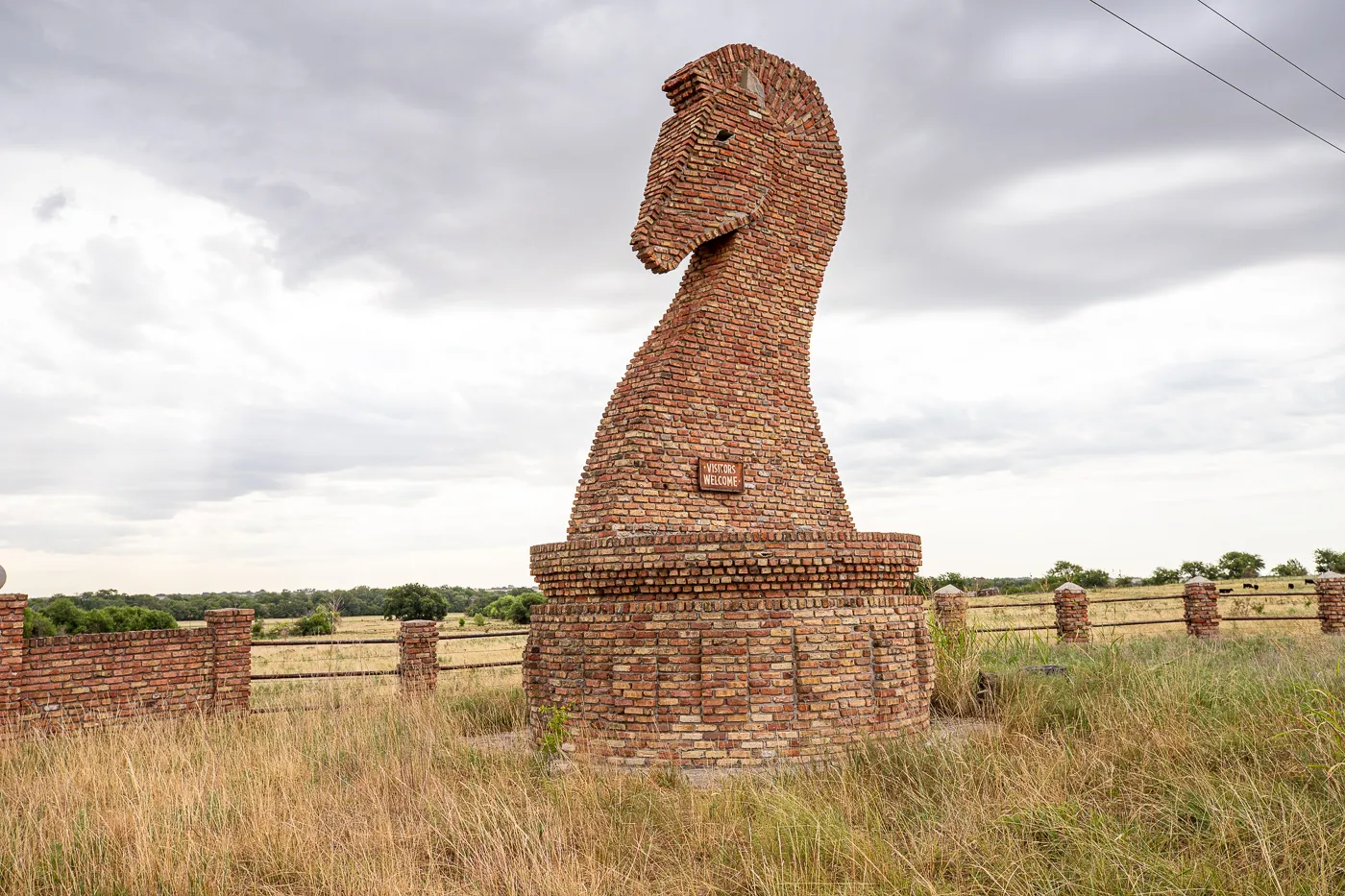 Giant Horse Chess Piece in Gainesville, Texas I-35 Roadside Attraction